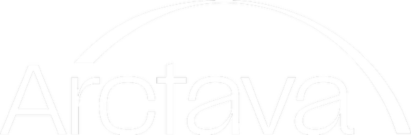 Arctava logo, reversed